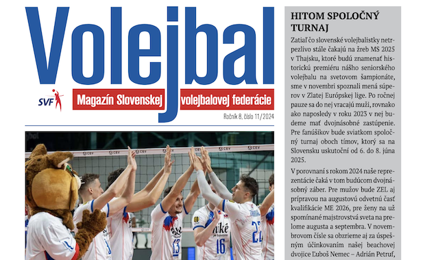 Vychádza nové číslo magazínu Volejbal - november 2024