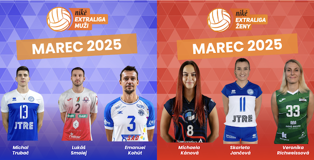Hlasujte o hráča a hráčku mesiaca marec Niké Extraligy