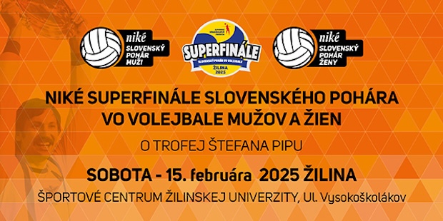 Niké SuperFinále Slovenského pohára 2025 mužov a žien sa uskutoční v Žiline!